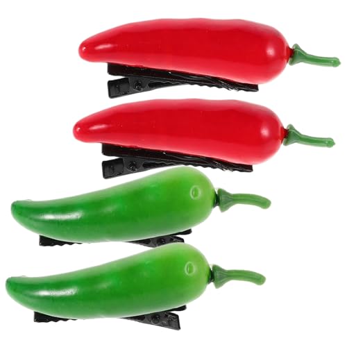 PENIKOKO 4 STÜCKE Teiliges Lustige Gemüse Chili Haarnadeln aus Strapazierfähigem Kunststoff Sicherer Halt Kreative Mini Haarspangen für Mädchen und Frauen Originelle Styling accessoires PENIKOKO 4 STÜCKE Teiliges Lustige Gemüse Chili Haarnadeln aus Strapazierfähigem Kunststoff Sicherer Halt Kreative Mini Haarspangen für Mädchen und Frauen Originelle Styling accessoires von PENIKOKO