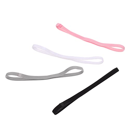 PENIKOKO 4 Stück Elastische Rutschfeste Sport Stirnbänder für Damen Schweißableitend Dehnbar und Langlebig Atmungsaktiv für Yoga Laufen und Fitness von PENIKOKO
