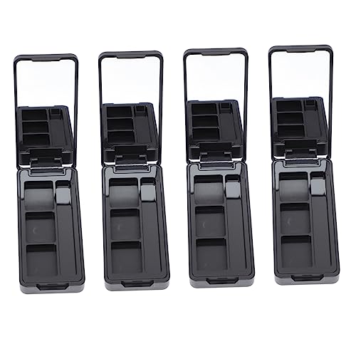 PENIKOKO 4 Stück Leere Rechteckige Lidschatten und Concealer Boxen mit Fächern Tragbare Make Up Organizer für Lippenstift DIY Make Up Aufbewahrung Kompakte Reise Kosmetikbox von PENIKOKO