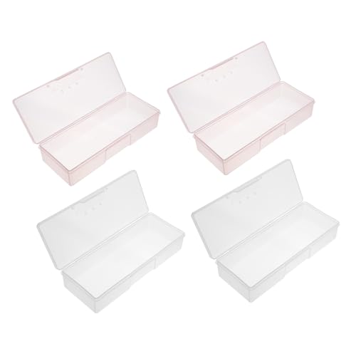 PENIKOKO 4 Stück Nagelwerkzeug Aufbewahrungsbox Halbdurchsichtig Klein Stabil Langlebig Nagelpolierwerkzeug Organizer für Nagelkunst Kosmetiktasche PENIKOKO 4 Stück Nagelwerkzeug Aufbewahrungsbox Halbdurchsichtig Klein Stabil Langlebig Nagelpolierwerkzeug Organizer für Nagelkunst Kosmetiktasche von PENIKOKO