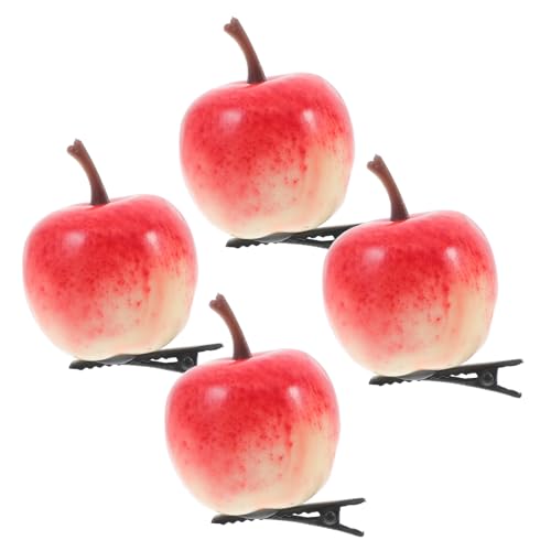 PENIKOKO 4 Stück Teiliges Apfel Haarschmuck Bunte Haarklammern Rutschfest für Frauen Mädchen Party Alltag Modische Haarspangen Kreative Frisur Accessoires PENIKOKO 4 Stück Teiliges Apfel Haarschmuck Bunte Haarklammern Rutschfest für Frauen Mädchen Party Alltag Modische Haarspangen Kreative Frisur Accessoires von PENIKOKO