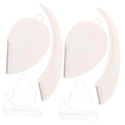 PENIKOKO 4 Stück Teiliges Augenbrauenrasierer Scharf und Rostfrei Tragbar für Präzises Trimmen Leicht und Sicher für Damen Gesichtspflege für Zuhause und Salongebrauch von PENIKOKO