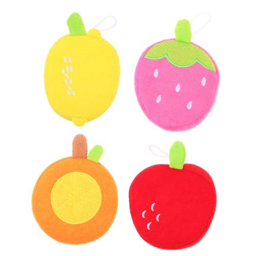 PENIKOKO 4 Stück Teiliges Fruchtigen Formen Umweltfreundlich mit Aufhängekordel Farbenfrohes Design für Mehr Badespaß für Kleinkinder und Mädchen Badevergnügen von PENIKOKO