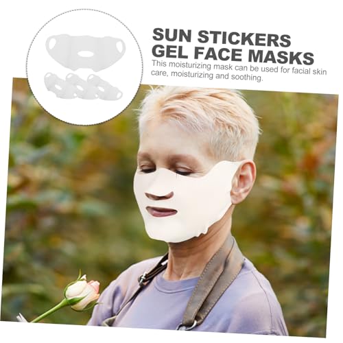 PENIKOKO 4 Stück Teiliges Gel Face Mask mit Sonnenschutz Spf für Outdoor golfer Kühlende Feuchtigkeitsspendende Hautpflege patches für Frauen und Empfindliche Haut Strapazierfähige Sichere von PENIKOKO