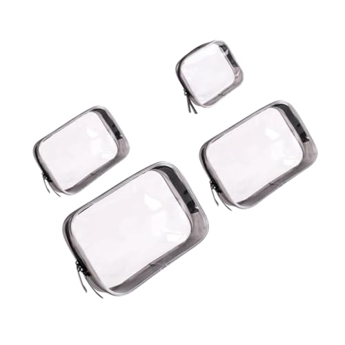 PENIKOKO 4 Stück Teiliges PVC Kosmetiktaschen Transparent Große Kapazität Reise Kulturtasche Tragbar für Toilettenartikel Make Up Organizer PENIKOKO 4 Stück Teiliges PVC Kosmetiktaschen Transparent Große Kapazität Reise Kulturtasche Tragbar für Toilettenartikel Make Up Organizer von PENIKOKO