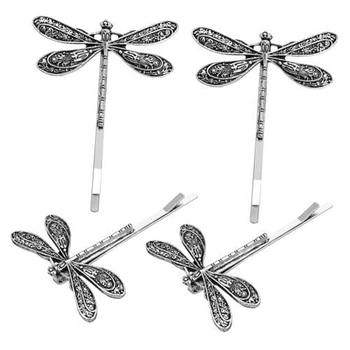 PENIKOKO 4 Stück Teiliges Retro Haarspangen Damen Metalllegierung Libellen Haarclip Vintage Haarschmuck Vielseitig Einsetzbar Langlebig und Dekorativ für Alltag und Besondere Anlässe von PENIKOKO