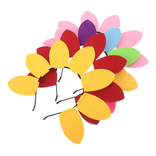 PENIKOKO 4 Stück Teiliges Sonnenblumen Haarband Boho Blumenkranz Haarreif für Damen und Mädchen Vielseitiges Party und Fotoshooting Accessoire Langlebig und Komfortabel von PENIKOKO