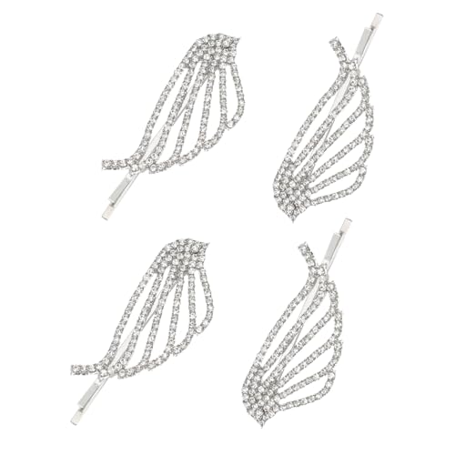 PENIKOKO 4 Stück Teiliges Strass Haarklammern Flügelform Glitzernde Haarspangen Damen Festliche Haaraccessoires für Partys Hochzeit Alltag von PENIKOKO
