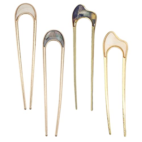 PENIKOKO 4 Stück Teiliges Vintage Metall Haarnadeln U förmige Haargabeln Haarschmuck für Frauen und Mädchen Retro Haarklammer für Hochzeit Party Alltag Passend für Haartypen und Farben von PENIKOKO