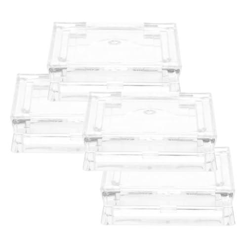 PENIKOKO 4 Stück Transparente Quadratische Leere Lidschattenpfannen Wiederbefüllbare Make up Behälter Leicht Tragbar für Lidschatten Lippenbalsam und Kosmetikaufbewahrung von PENIKOKO