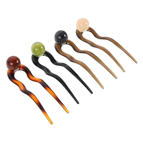 PENIKOKO 4 Stück U förmige Haarnadeln mit Perlendetails Vintage Haarstäbe für Hochsteckfrisuren Chignon und Dutts Stabile Haarklammern in Karamell Dunkelgrau Beige und Grün für Damen und PENIKOKO 4 Stück U förmige Haarnadeln mit Perlendetails Vintage Haarstäbe für Hochsteckfrisuren Chignon und Dutts Stabile Haarklammern in Karamell Dunkelgrau Beige und Grün für Damen und von PENIKOKO