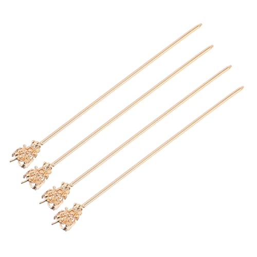 PENIKOKO 4 Stück Vintage Haarschmuck Metall Haarstab mit Blütenmotiv Chinesischer Stil Haarstab Haarnadel für Damen und Mädchen zur Hochzeits Cosplay frisur von PENIKOKO