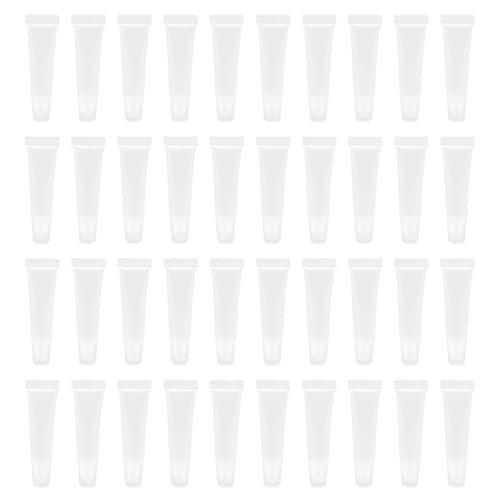 PENIKOKO 40 Stück Nachfüllbare Lippenpflegestift Tuben Transparent Kosmetik Behälter Wiederverwendbar Leicht Für DIY Lippenbalsam Mädchen Frauen von PENIKOKO