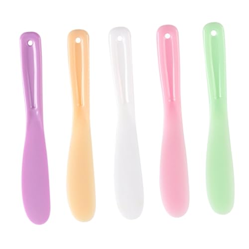 PENIKOKO 5 Stück Teiliges DIY Masken Rührset aus Langlebigem Lebensmittelechtem Vielseitige Kosmetik Mischplatte mit Bunten Stäbchen für Einfache Gesichtsmaske Herstellung Wiederverwendbar von PENIKOKO