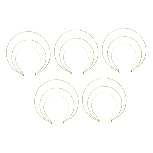 PENIKOKO 5 Stück Teiliges Metall Haarreif Drei Lagen Göttinnenkrone für Damen und Mädchen Stabiles Braut Haaraccessoire für Hochzeit Party und Cosplay von PENIKOKO