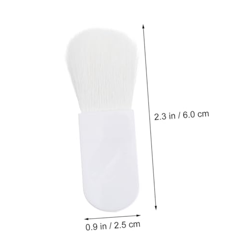 PENIKOKO 5 Stück Teiliges Mini Pinsel Weiß Weiche Dichte Borsten Tragbares Flaches Design Kosmetisches Make up Werkzeug Sanfte Blush Applikation für Frauen Wiederverwendbar und von PENIKOKO