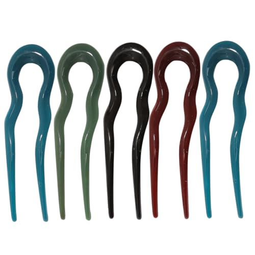 PENIKOKO 5 Stück Teiliges Minimalistischer U förmiger Haarnadeln für Damen Vintage design Leichtes Styling tool für Dutt und Vielseitige Haar accessoires Passend für Verschiedene von PENIKOKO