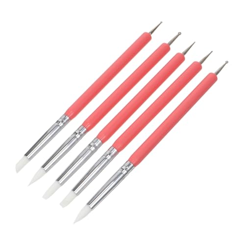 PENIKOKO 5 Stück Teiliges Nail Art Dualkopf Nagelpinsel Silikon Malpinsel Maniküre Pinsel für Naturnägel und Gelnägel Leicht Langlebig für DIY und Nageldesign Anfänger PENIKOKO 5 Stück Teiliges Nail Art Dualkopf Nagelpinsel Silikon Malpinsel Maniküre Pinsel für Naturnägel und Gelnägel Leicht Langlebig für DIY und Nageldesign Anfänger von PENIKOKO