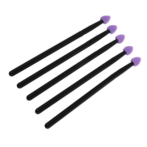 PENIKOKO 5 Stück Teiliges Silikon Lidschatten Make Up Pinsel Wiederverwendbar Leicht zu Reinigen kein Kosmetikverlust für Make Up und Anfänger Praktisch und Formstabil von PENIKOKO