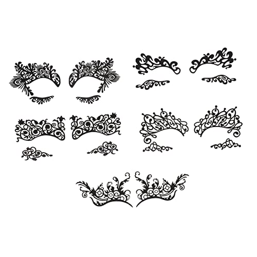 PENIKOKO 5stücke Eyeliner Aufkleber Temporär Maskerade Augen Tattoos Lidschatten Aufkleber Für Party Halloween Karneval Fotoshootings Festival Make-up von PENIKOKO