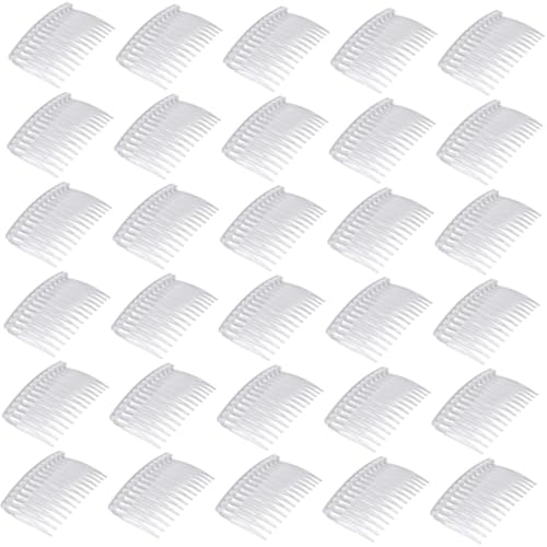 PENIKOKO 50 Stück Teiliges Transparente Haarkämme mit Zähnen Leichter Kunststoff Seitkamm für Frauen Festhaltender Haarschmuck für Braut und Festliche Anlässe Strapazierfähiges Haar von PENIKOKO