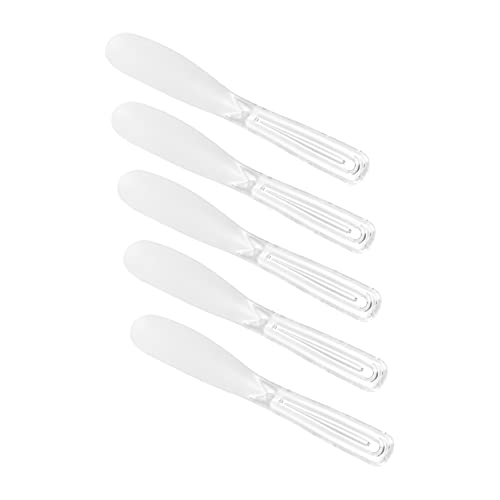PENIKOKO 5Stücke Gesichtsmaskenapplikator Transparente Spatel für DIY Schönheitsmasken Lange Löffel für Gleichmäßige Anwendung Fingerkontakt von PENIKOKO
