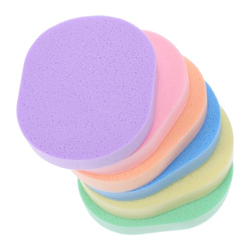 PENIKOKO 6 Stück Gesichtsschwämme Waschbare Reinigungspads Sanfte Wiederverwendbare Makeup Entferner Schwämme Für Effektive Porentiefe Zuhause Weiche Formstabile Gesichtsreinigung von PENIKOKO
