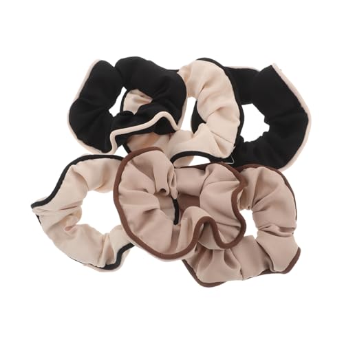 PENIKOKO 6 Stück Haargummis aus Baumwolle und Leinen Milchkaffee farbene Stilvolle Koreanische Stoff scrunchies für Dickes Haar Sanfte Haarschonung Modische Damen haaraccessoires von PENIKOKO