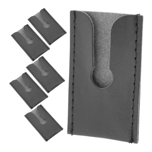 PENIKOKO 6 Stück Rasierkappenschutz PU Leder Schutzhülle für Butterfly und Doppelklingen Rasierer Reiseetui Herren Rasur Zubehör Robust Kompakt Stilvoll von PENIKOKO