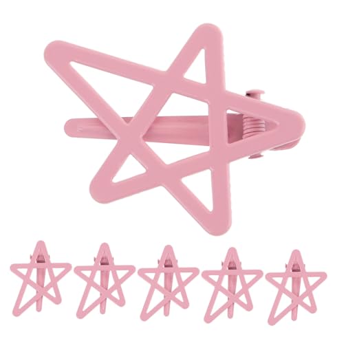 PENIKOKO 6 Stück Stern Haarspangen für Mädchen Modische Haarklammern aus Robustem Dekorative Stern Haarschmuck Langlebig und Formbeständig für Teenager und Junge Frauen von PENIKOKO