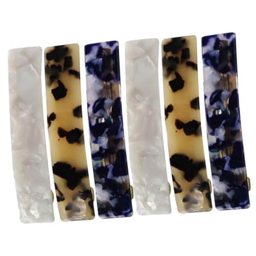 PENIKOKO 6 Stück Teiliges Acetat Haarspangen mit Federclip für Frauen Robuste Haarklammern für Dickes Haar Dekorative Haarschmuck accessoires Langlebig und Schonend Zufällige Farbe von PENIKOKO