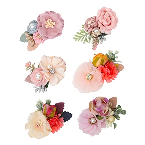 PENIKOKO 6 Stück Teiliges Blumen Haarspangen für Damen und Mädchen Haarklammern mit Künstlichen Blumen Beige Rosa und für Hochzeiten und Besondere Anlässe PENIKOKO 6 Stück Teiliges Blumen Haarspangen für Damen und Mädchen Haarklammern mit Künstlichen Blumen Beige Rosa und für Hochzeiten und Besondere Anlässe von PENIKOKO
