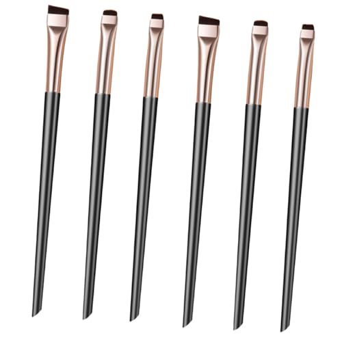 PENIKOKO 6 Stück Teiliges Eyeliner Pinsel Set für Präzises Augen Make Up Schlanke Lidschatten und Eyeliner Pinsel Tragbar mit Komfortablem Griff für Anfänger und Profis Geschenkidee von PENIKOKO