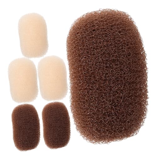 PENIKOKO 6 Stück Teiliges Haarpolster Haarvolumen Klammern Atmungsaktiv für Damen Weich und Leicht für Hochsteckfrisuren Ponytails und Volumen boost bei Dünnem oder Dickem Haar von PENIKOKO