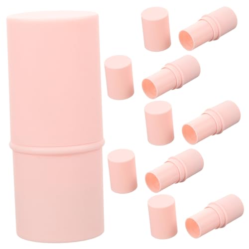 PENIKOKO 6 Stück Teiliges Lippenstift Leerbehälter aus Stabilem Material Kompakt und Leicht für DIY Lippenbalsam Nachfüllbare Lipgloss Tuben in Mattem Rosé für Frauen und Reisen von PENIKOKO
