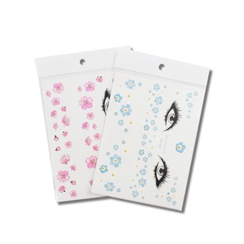 PENIKOKO 6 Stück Teiliges Wasserfeste Daisy Face Stickers Schweißfeste Gesichtskleber für Frauen und Mädchen Kleine Collarbones Dekoration Hautfreundlich und Langlebig Assortiert von PENIKOKO