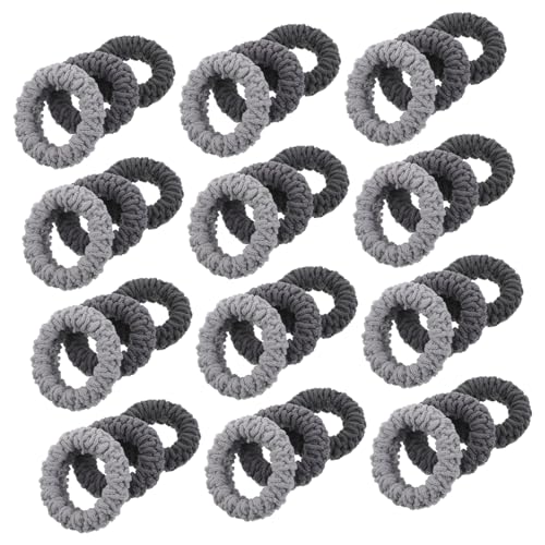 PENIKOKO 60 Stück Haargummis mit Hoher Elastizität Dicke Gestrickte Ponytail Holder für Frauen und Teens Weiche Strapazierfähige Haargummis Sanft zum Haar Vielseitig und Langlebig von PENIKOKO