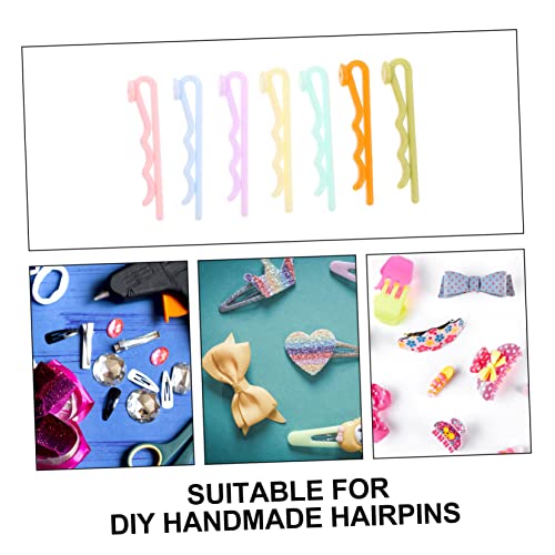 PENIKOKO 60 Stück Teiliges DIY Haarklammer Kunststoff Haarnadelhalter Haarschmuck Bastelzubehör Bunte Haarspangen für Mädchen zum Selbermachen und Stylen von PENIKOKO