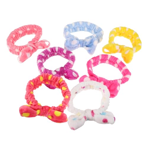 PENIKOKO 7 Stück Teiliges Stirnband Set Damen aus Saugfähigem Schnell Trocknendem Korallfleece mit Verstellbarem Knoten Elastisch und Komfortabel Vielseitig als Makeup und Gesichts von PENIKOKO