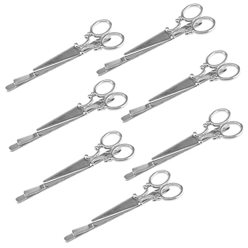 PENIKOKO 7 Stück Vintage Teiliges Haarklammer Scheren Design Haarschmuck Damen Haarklammern für Styling Haarspangen Silber für Alltag und Festliche Anlässe von PENIKOKO