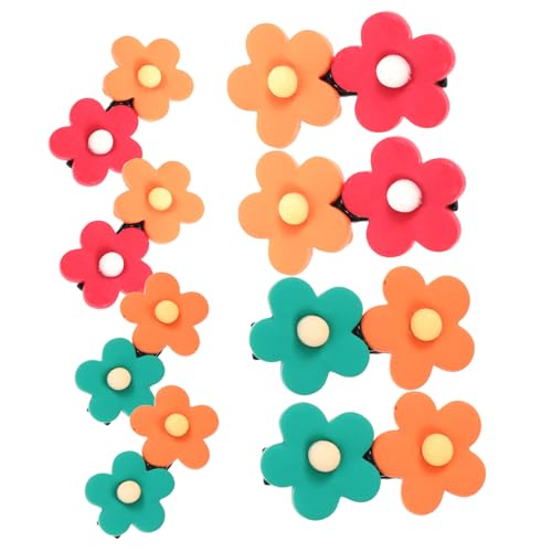 PENIKOKO 8 Stck Teiliges Candy Farbige Blumen Haarklammern für Mädchen Kleine Stabile Haarklammern Schmerzfrei für Dünnes und Dickes Haar Alltag und Festliche Anlässe Geeignet von PENIKOKO