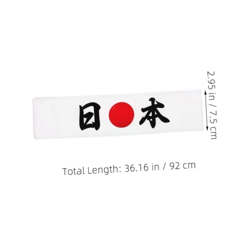 PENIKOKO 8 Stück Japanisches Ninja Stirnband Verstellbar Atmungsaktiv Schweißabsorbierend für Samurai Kostüm Karate Training und Sushi Koch Zubehör Herren Cosplay Zubehör von PENIKOKO