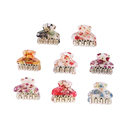 PENIKOKO 8 Stück Teiliges Haarklammer aus Langlebigem Acryl Kleine Haarkrallen mit Rutschfestem Griff Geeignet für Frauen und Mädchen Vielseitig für Alltag Dusche und Frisurenfixierung von PENIKOKO
