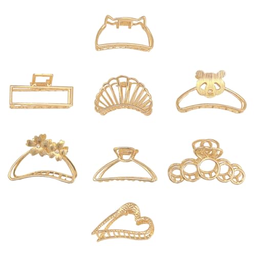 PENIKOKO 8 Stück Teiliges Haarschmuck für Damen Langlebige Metall Haarspangen mit Perlen Stilvolle Claw Clips zum Haarefixieren Beim Duschen und Alltag Vielseitig Modisch Politur von PENIKOKO