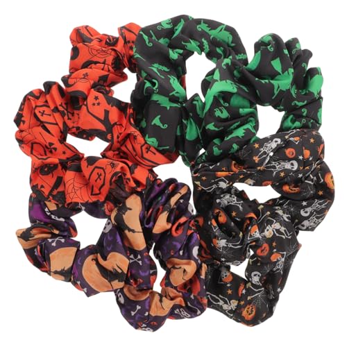 PENIKOKO 8 Stück Teiliges Halloween Haarschmuck Thematische Haargummis für Mädchen Modische Haarbänder mit Feinem Glattem Material Auffälliger Schmuck für Party Festival und Alltag von PENIKOKO