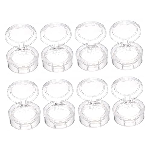 PENIKOKO 8 Stück Teiliges Lidschatten Aufbewahrungsset Weiß Make Up Organizer Box Kompakt Leicht Langlebig Transparente Kosmetik Aufbewahrung für Augen Make Up Praktisch für Zuhause und von PENIKOKO