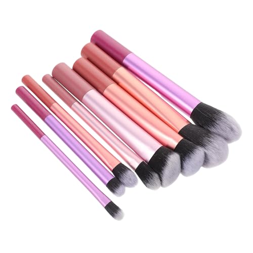 PENIKOKO 8 Stück Teiliges Make Up Pinsel Set mit Langen Griffen Weiche Synthetische Borsten Präzise Anwendung für Gesicht Puder und Lidschatten zur Haut für Reisen und Professionelles Make von PENIKOKO