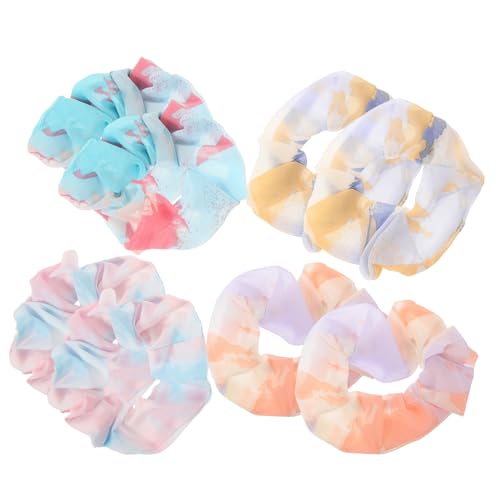 PENIKOKO 8 Stück Teiliges Tie Dye Haargummi Elastische Weiche Haarschleifen mit Farbverlauf Schonend und Dehnbar Modische Haaraccessoires für Damen und Mädchen Vielseitig Zufällige Farbe von PENIKOKO