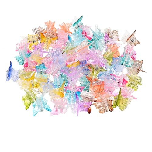 PENIKOKO 80 Stück Teiliges Kleine Bunte Schmetterlings haarklammern Rutschfestem Griff für Damen Mädchen Modische Haarspangen für Vielseitiges Styling von PENIKOKO