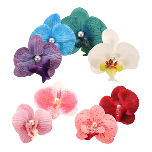 PENIKOKO 8stücke Hawaii-blumen Fürs Haar Kunstblumen-haarspangen Blumen-haarclips Als Haarschmuck Blumenclips Für Frauen Und Mädchen Für Strandpartys Und Haarstyling von PENIKOKO